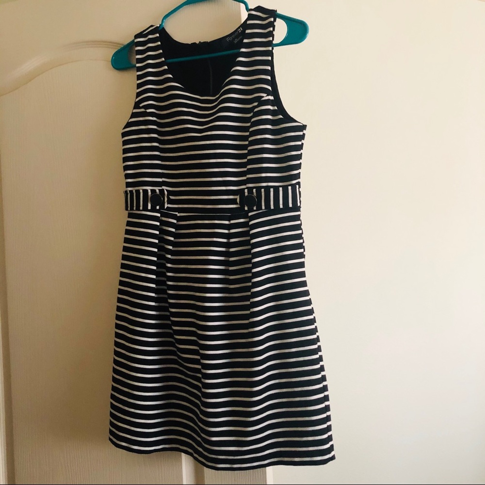 Striped Zipper Dress
